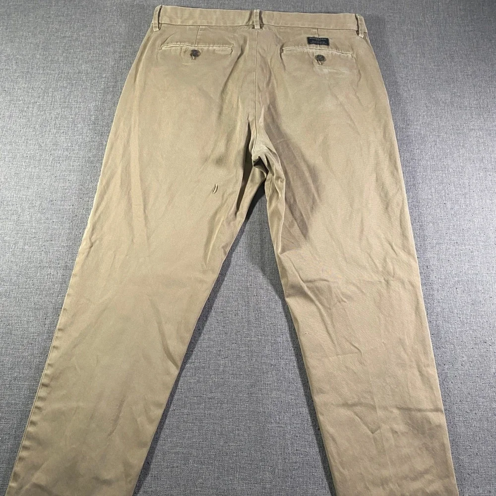 Banana Republic Tapered Fit Khaki Chinos Pants Men 35x34‎ Casual Work Wear